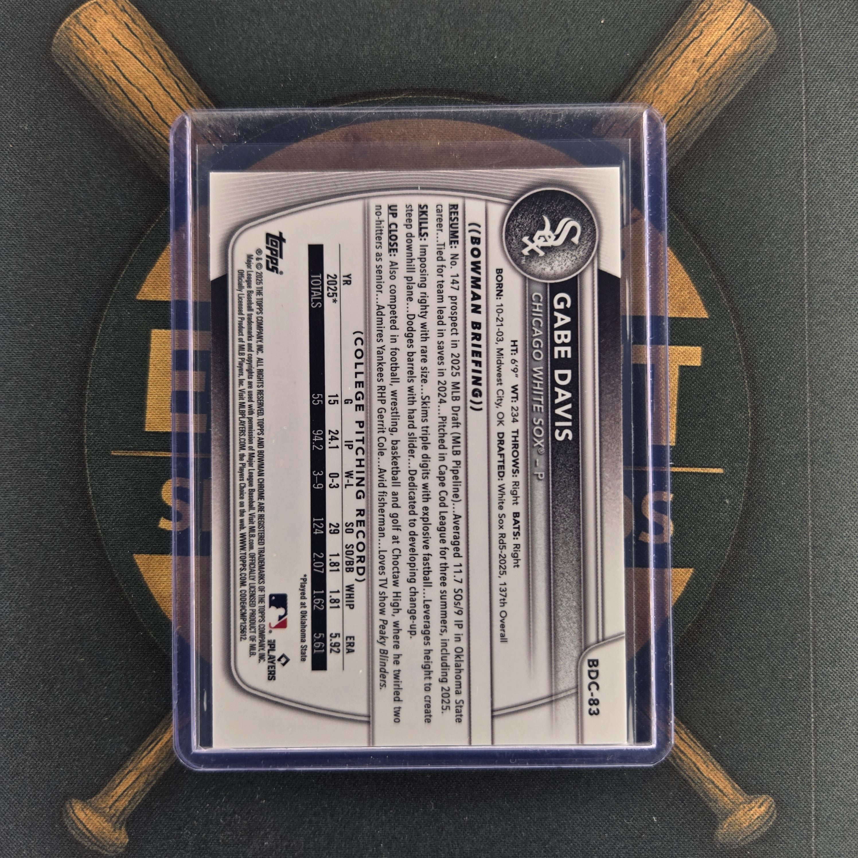 2025 Bowman Draft Gabe Davis Purple Geometric