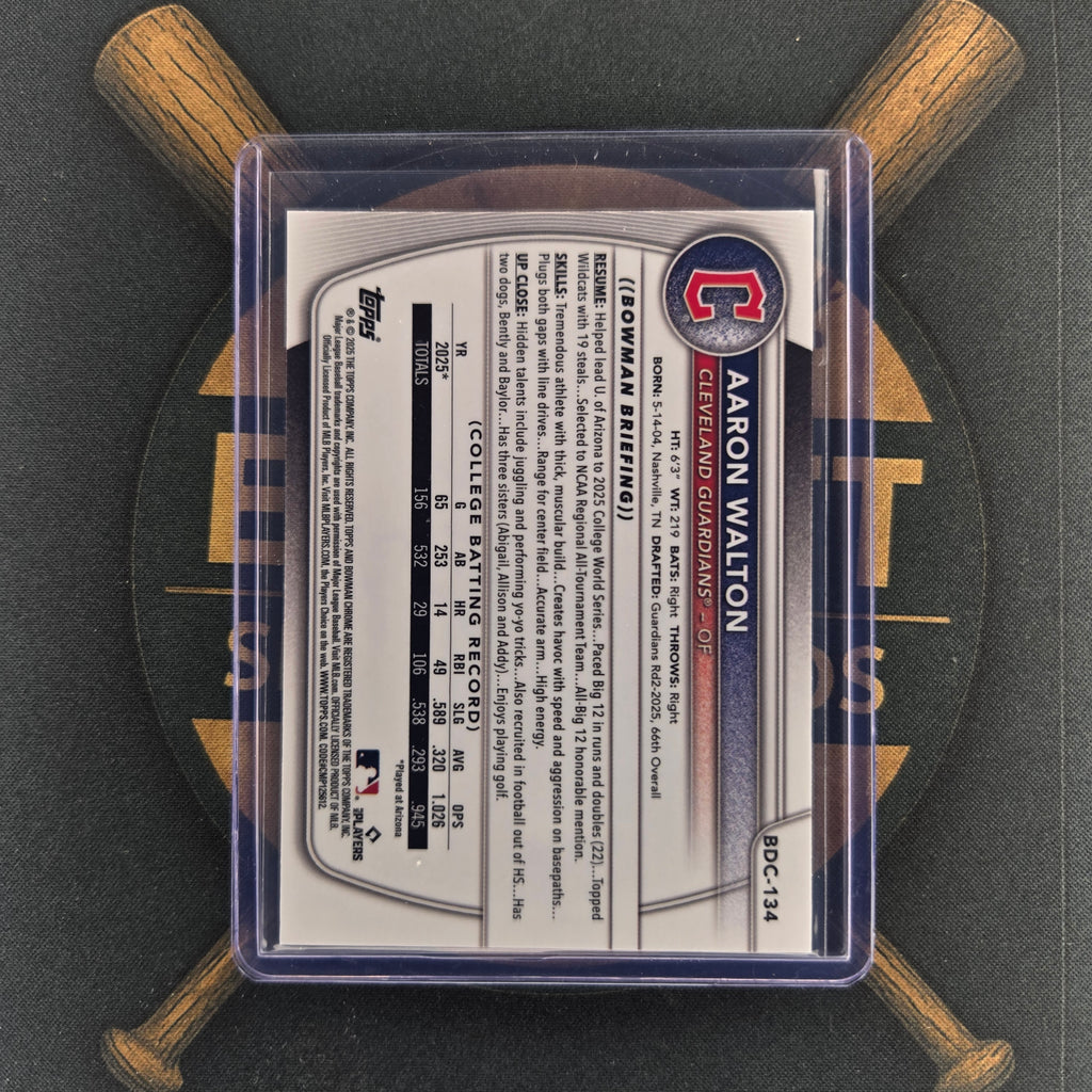 2025 Bowman Draft Aaron Walton Purple Geometric