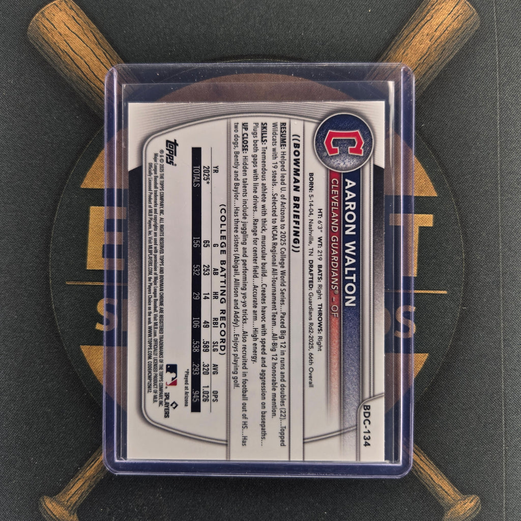 2025 Bowman Draft Aaron Walton Aqua Wave