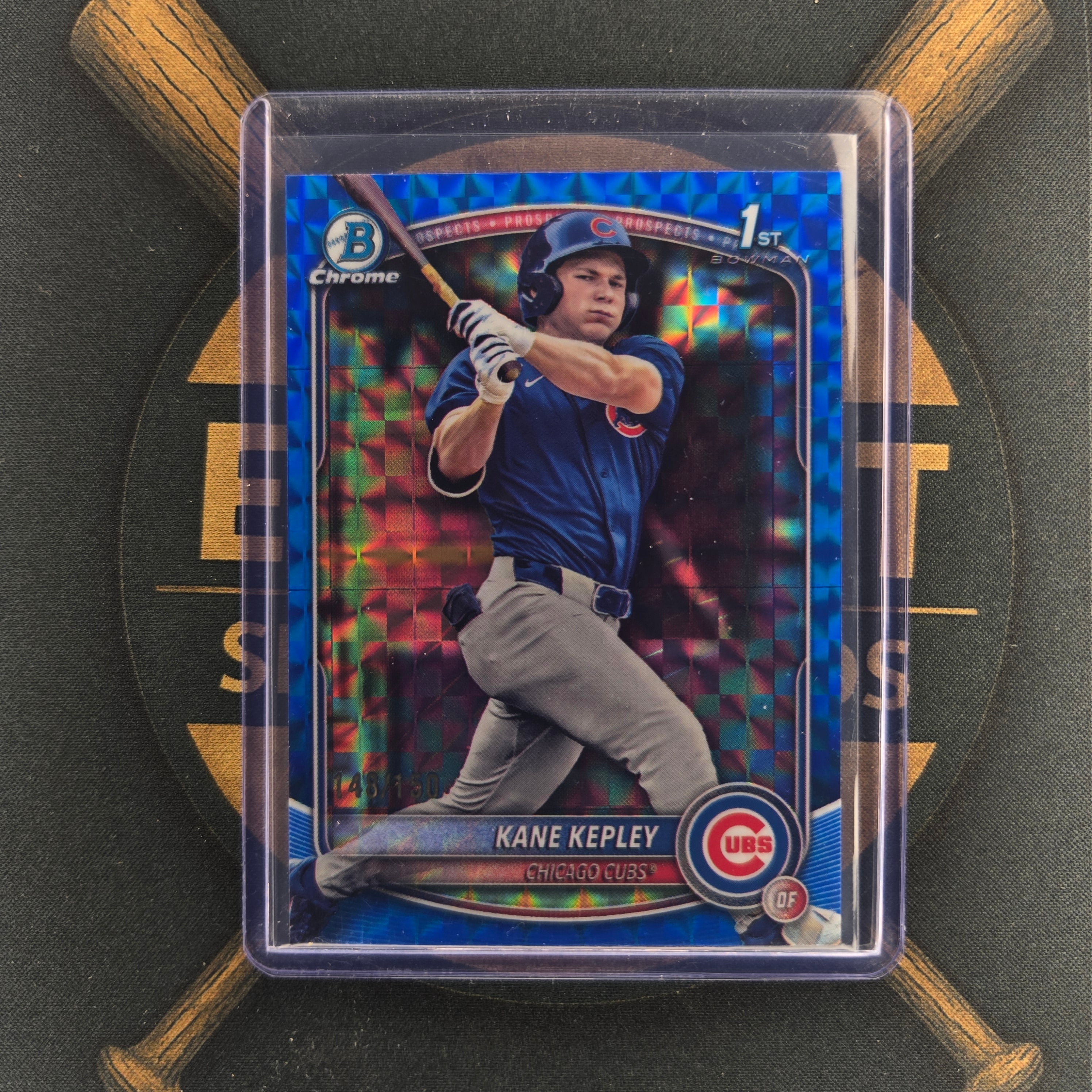 2025 Bowman Draft Kane Kepley Blue Geometric