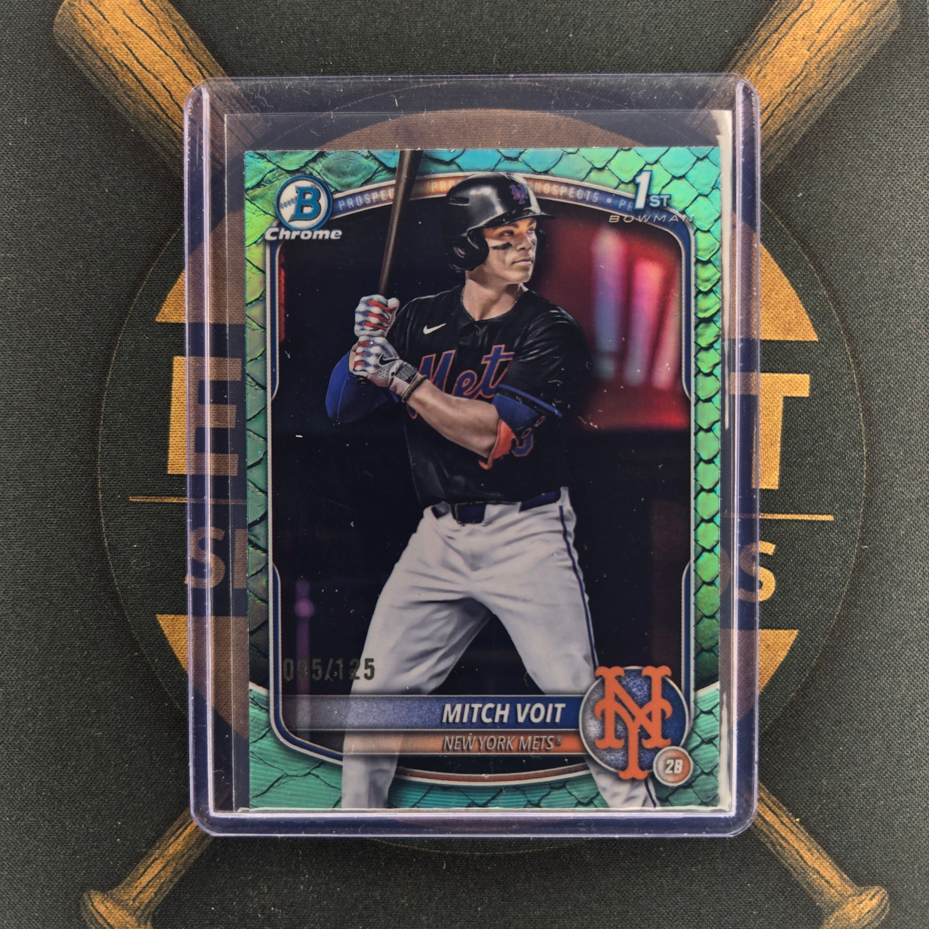 2025 Bowman Draft Mitch Voit Aqua Reptilian