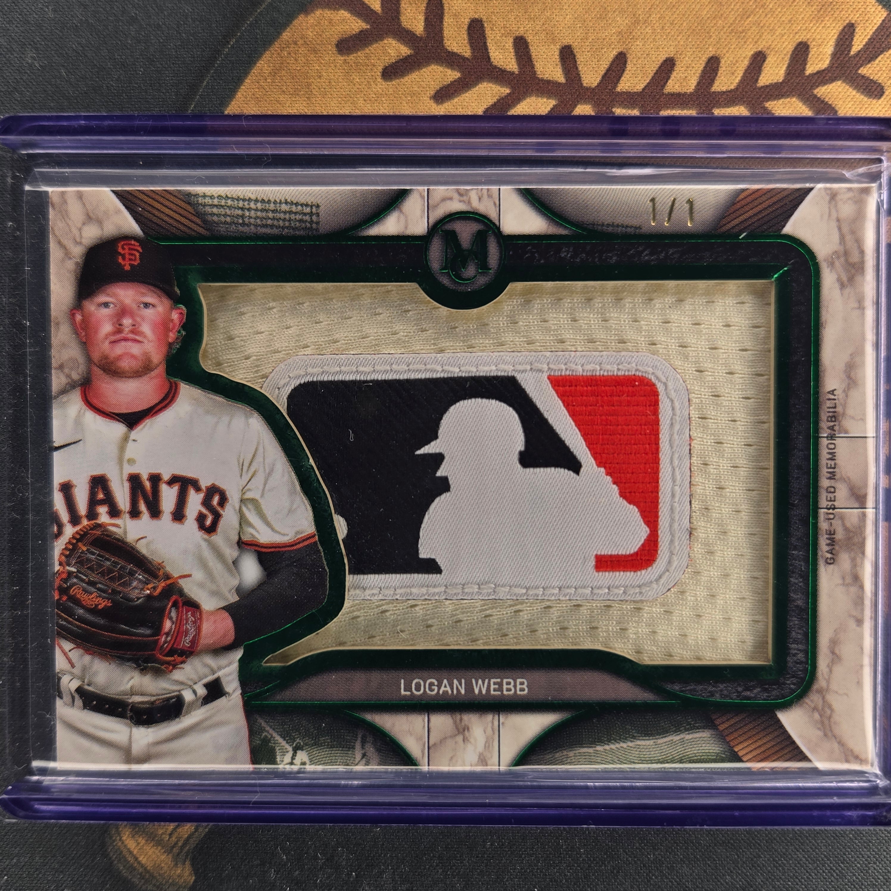 2025 Topps Museum Collection Logan Webb Logoman 1/1