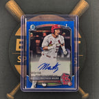 2025 Bowman Draft Matthew Miura Blue Wave Auto