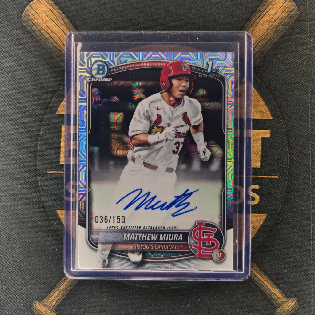 2025 Bowman Draft Matthew Miura Mojo Auto