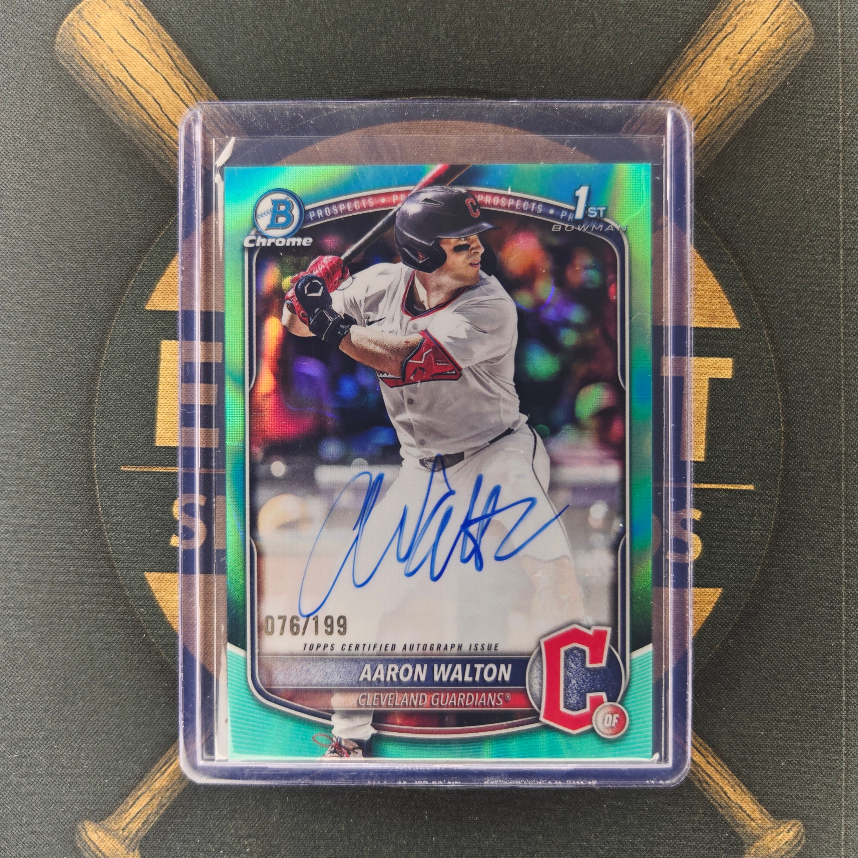 2025 Bowman Draft Aaron Walton Aqua Lava Auto