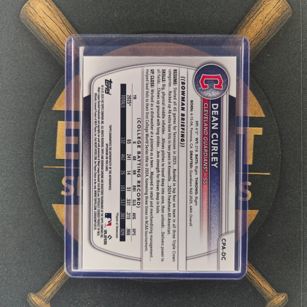 2025 Bowman Draft Dean Curley Green Auto