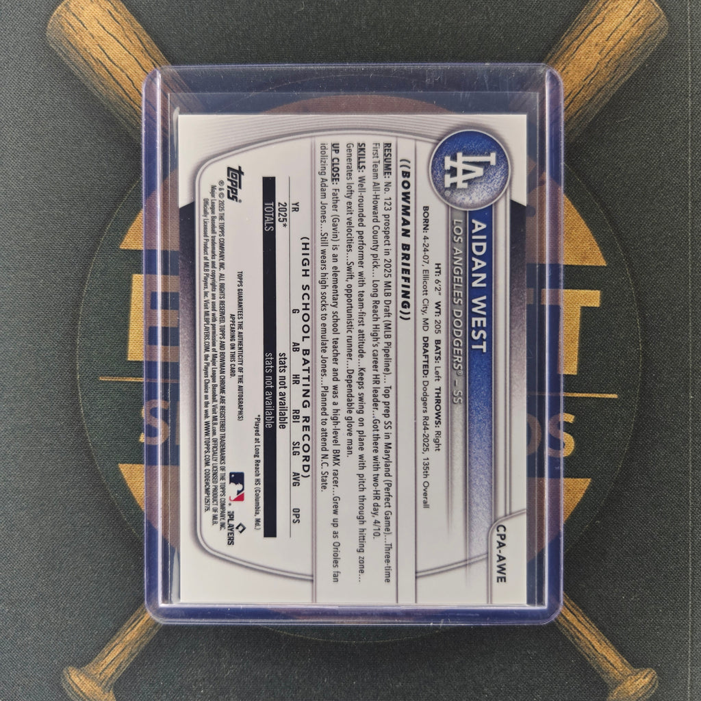 2025 Bowman Draft Aidan West Auto