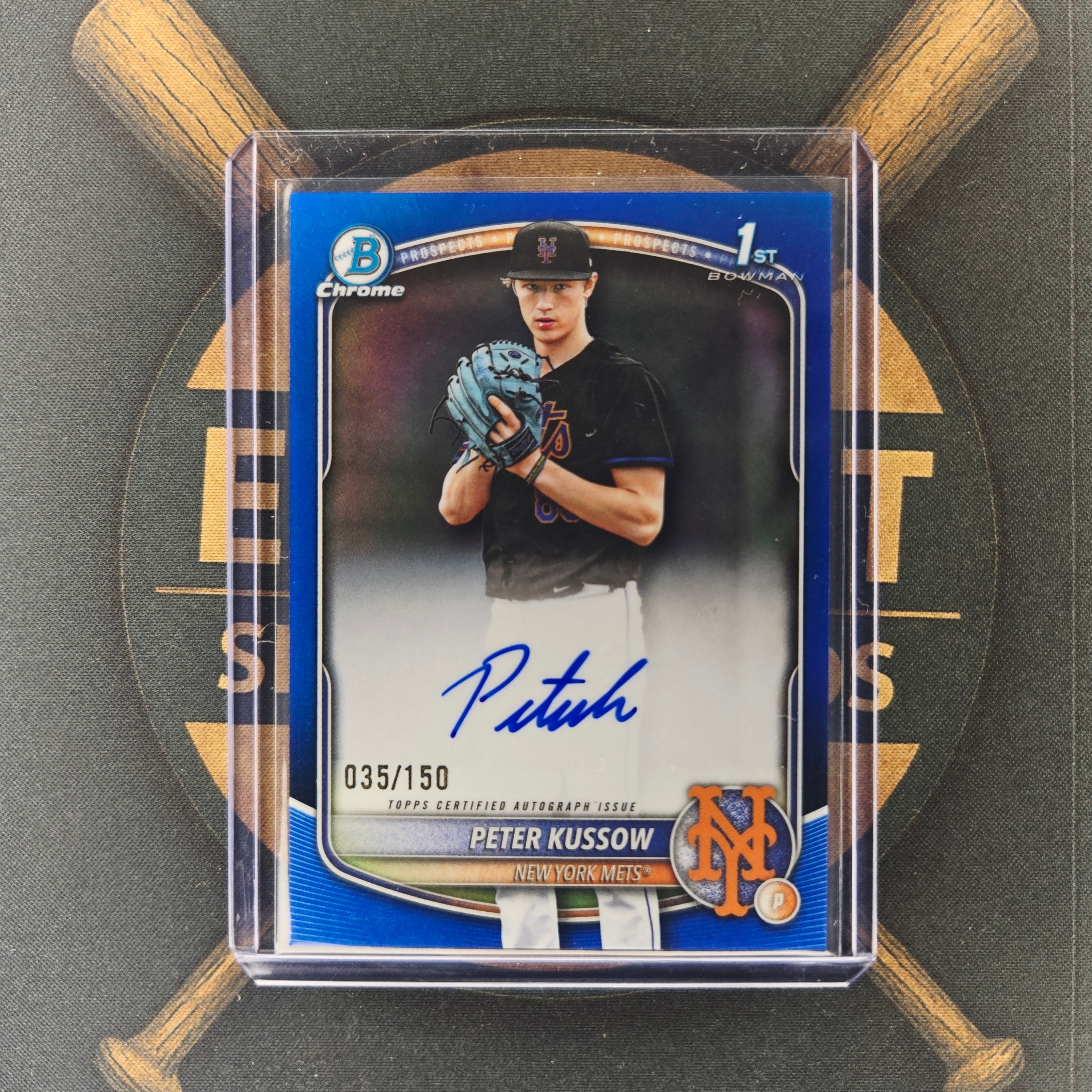 2025 Bowman Draft Peter Kussow Blue Auto