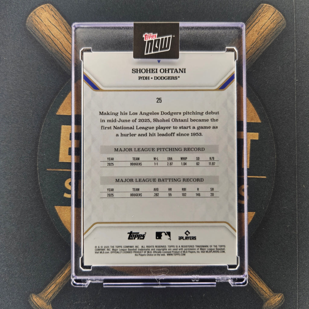 2025 Topps MVP Shohei Ohtani Rose Gold 17/17 Bookend Number Match