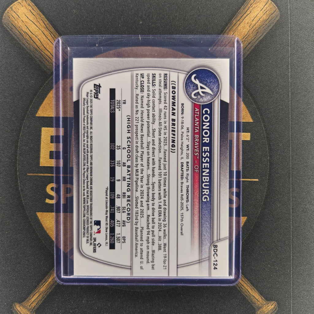 2025 Bowman Draft Sapphire Conor Essenburg Prospect