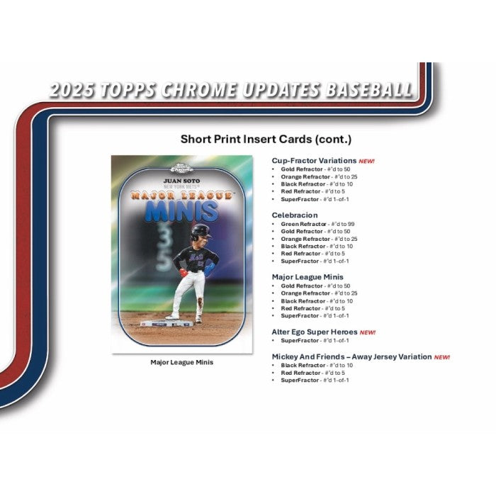 2025 Topps Chrome Update Series Baseball Hobby Box