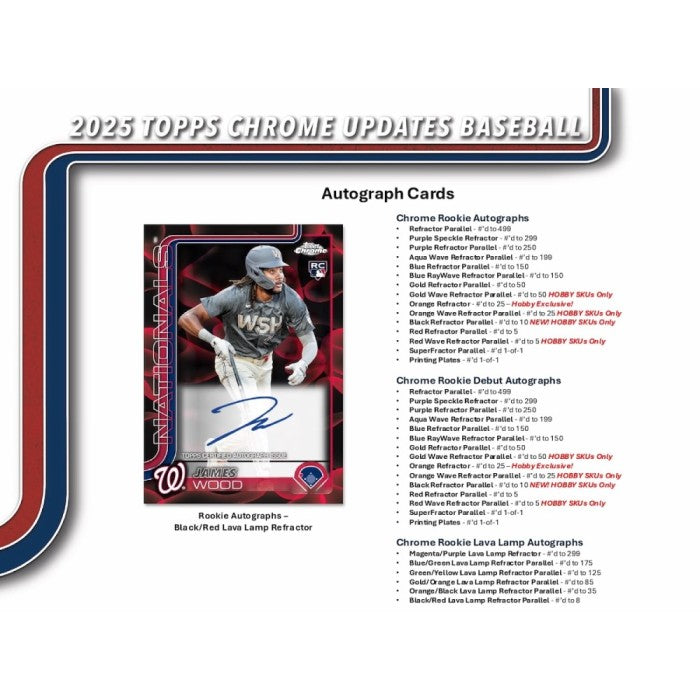 2025 Topps Chrome Update Series Baseball Hobby Box