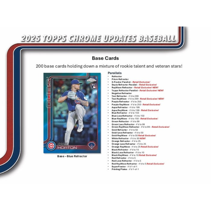 2025 Topps Chrome Update Series Baseball Mega Box