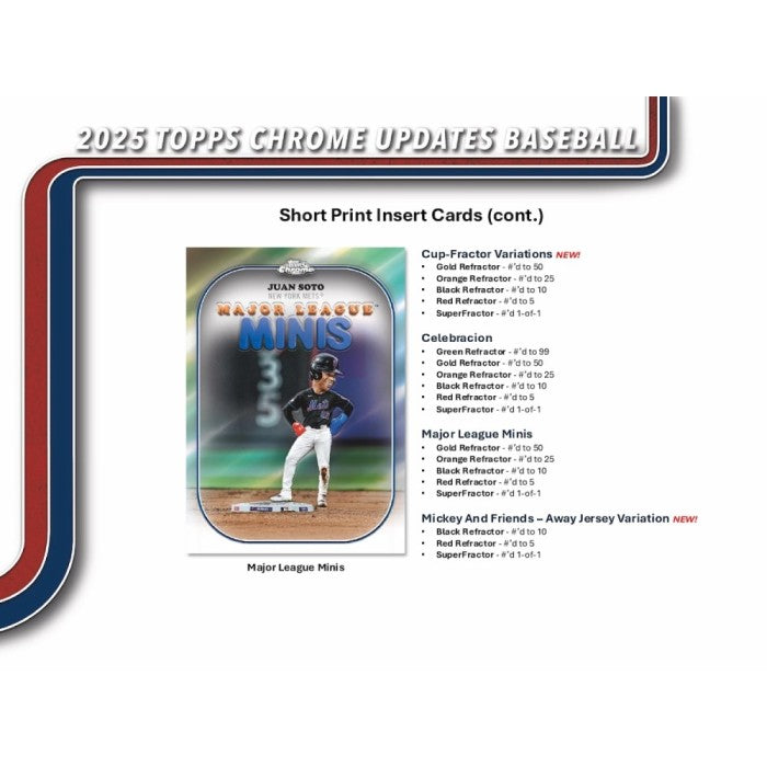 2025 Topps Chrome Update Series Baseball Mega Box