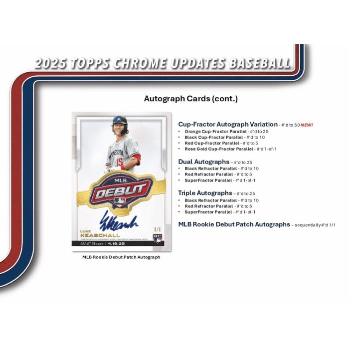2025 Topps Chrome Update Series Baseball Mega Box