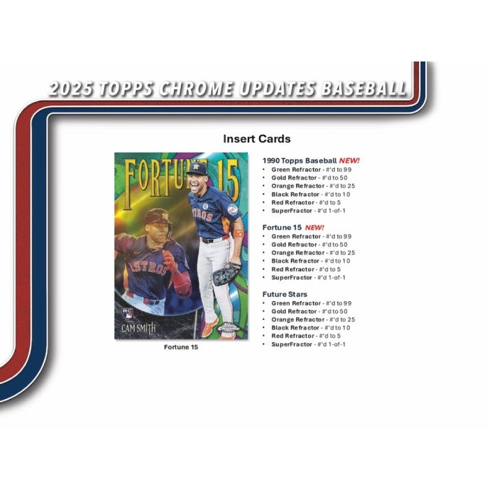 2025 Topps Chrome Update Series Baseball Blaster Box
