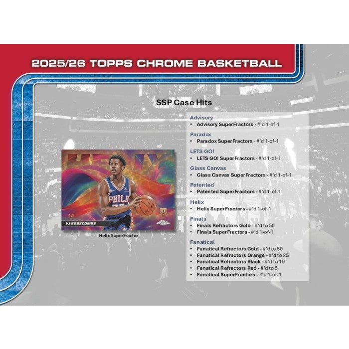 2025-26 Topps Chrome Basketball Mega Box