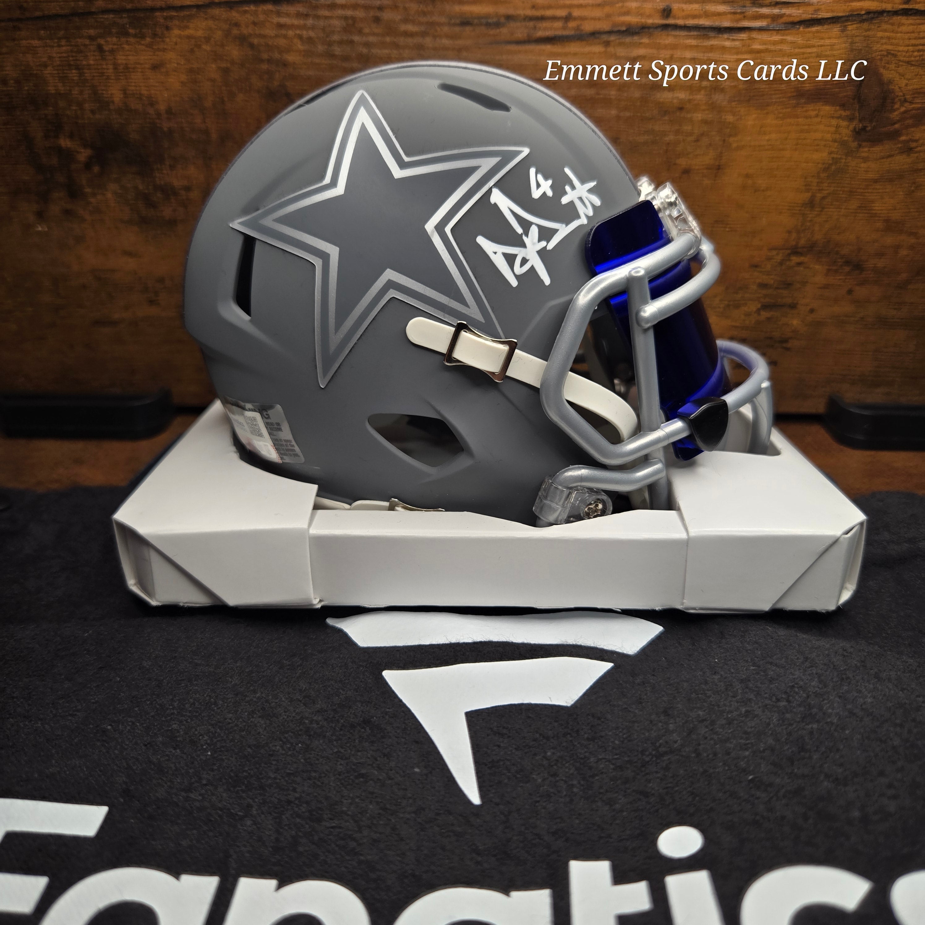 Fanatics Under Wraps Dak Prescott Signed Helmet - Matte Graphite